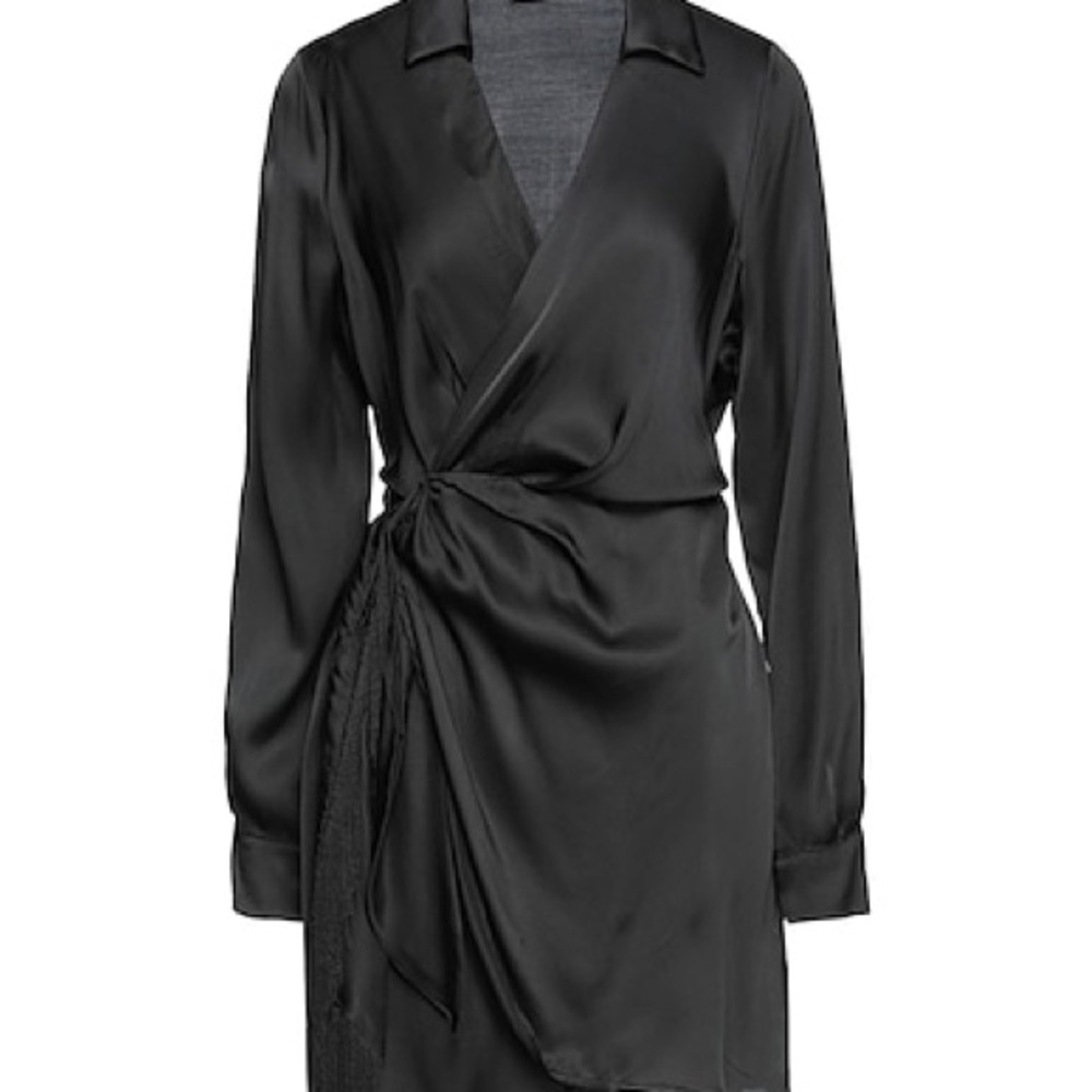 HYFVE SATIN WRAP DRESS